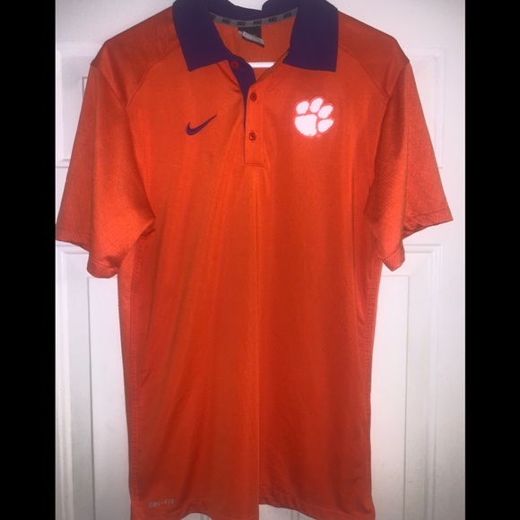 Clemson Tigers Polo Golf Shirt Nike Dri Fit small - Picture 1 of 5